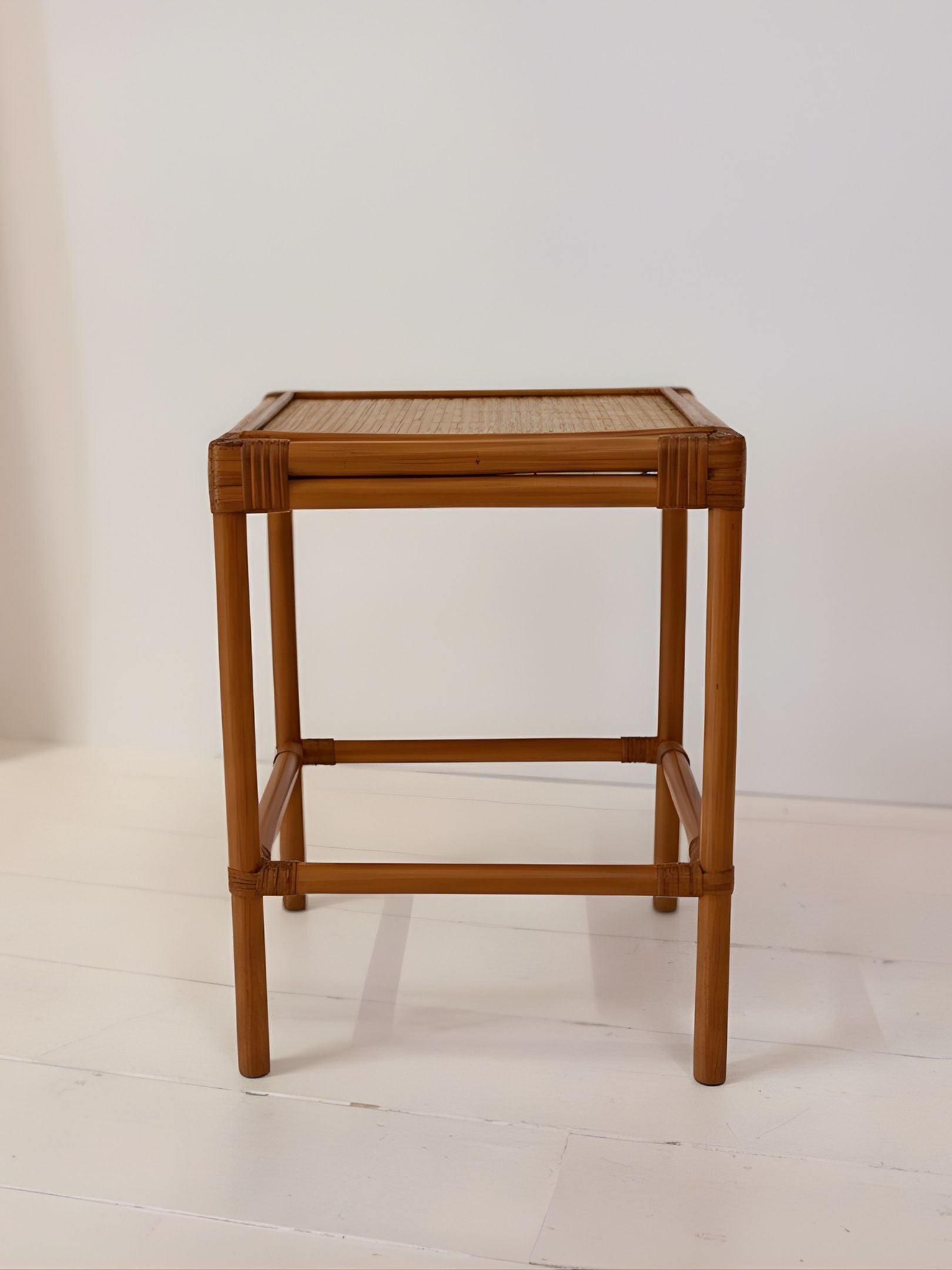 Bamboo & Rattan Side Table