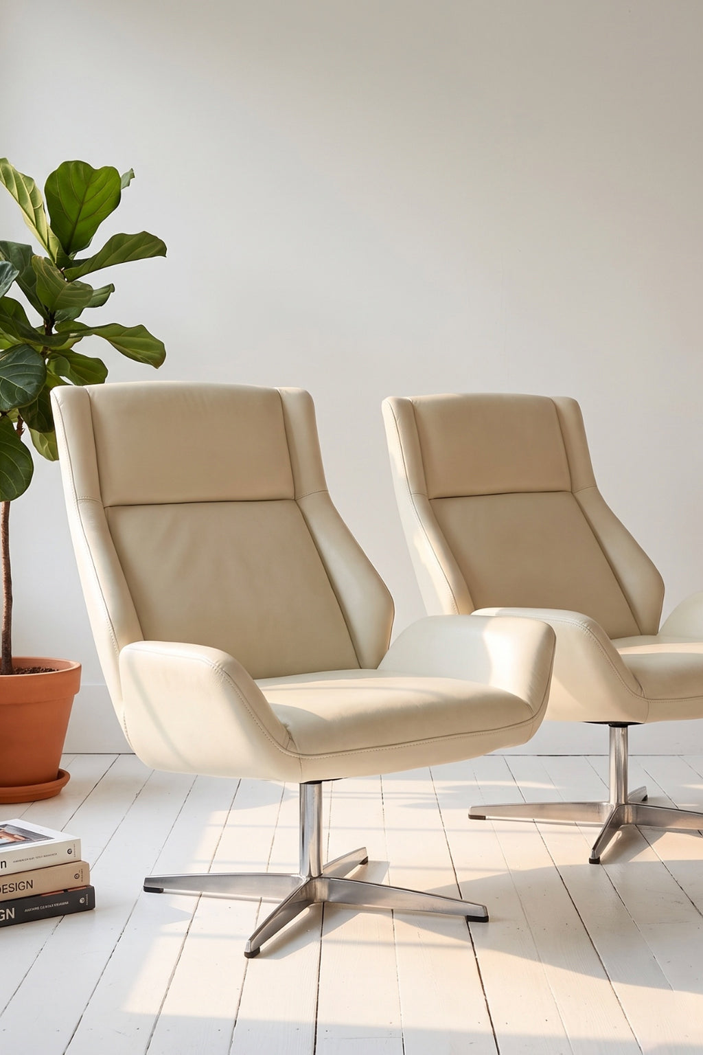 A Pair of Boss Design Kruze Lounge Chair High Back (Artificial Leather) Evengrain Furniture