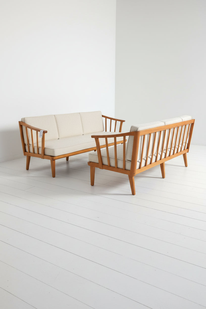 Carl Malmsten “Visingsö” Sofa for O.H. Sjögren, Sweden, 1960 (Pair Available)