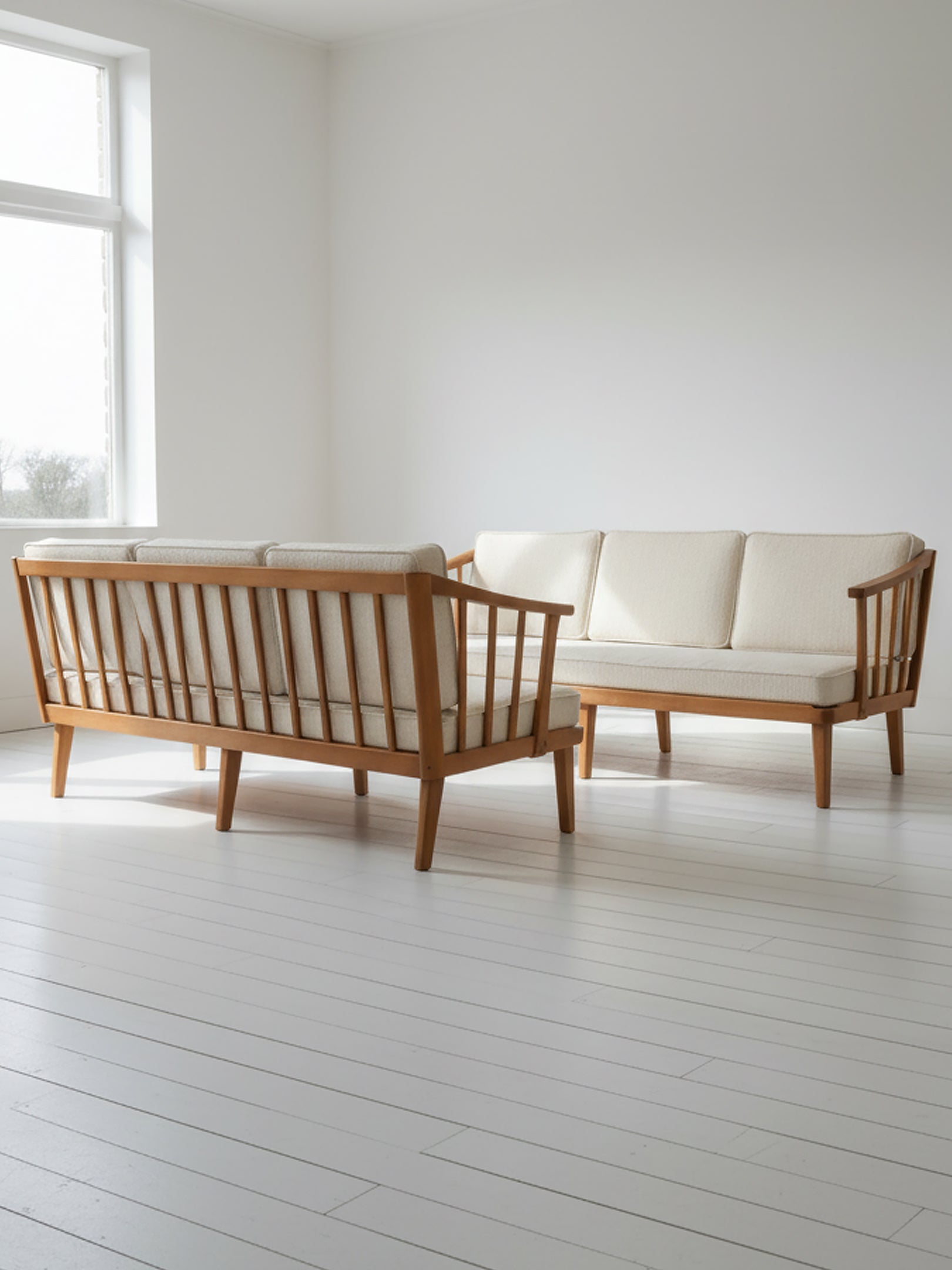 Carl Malmsten “Visingsö” Sofa for O.H. Sjögren, Sweden, 1960 (Pair Available)
