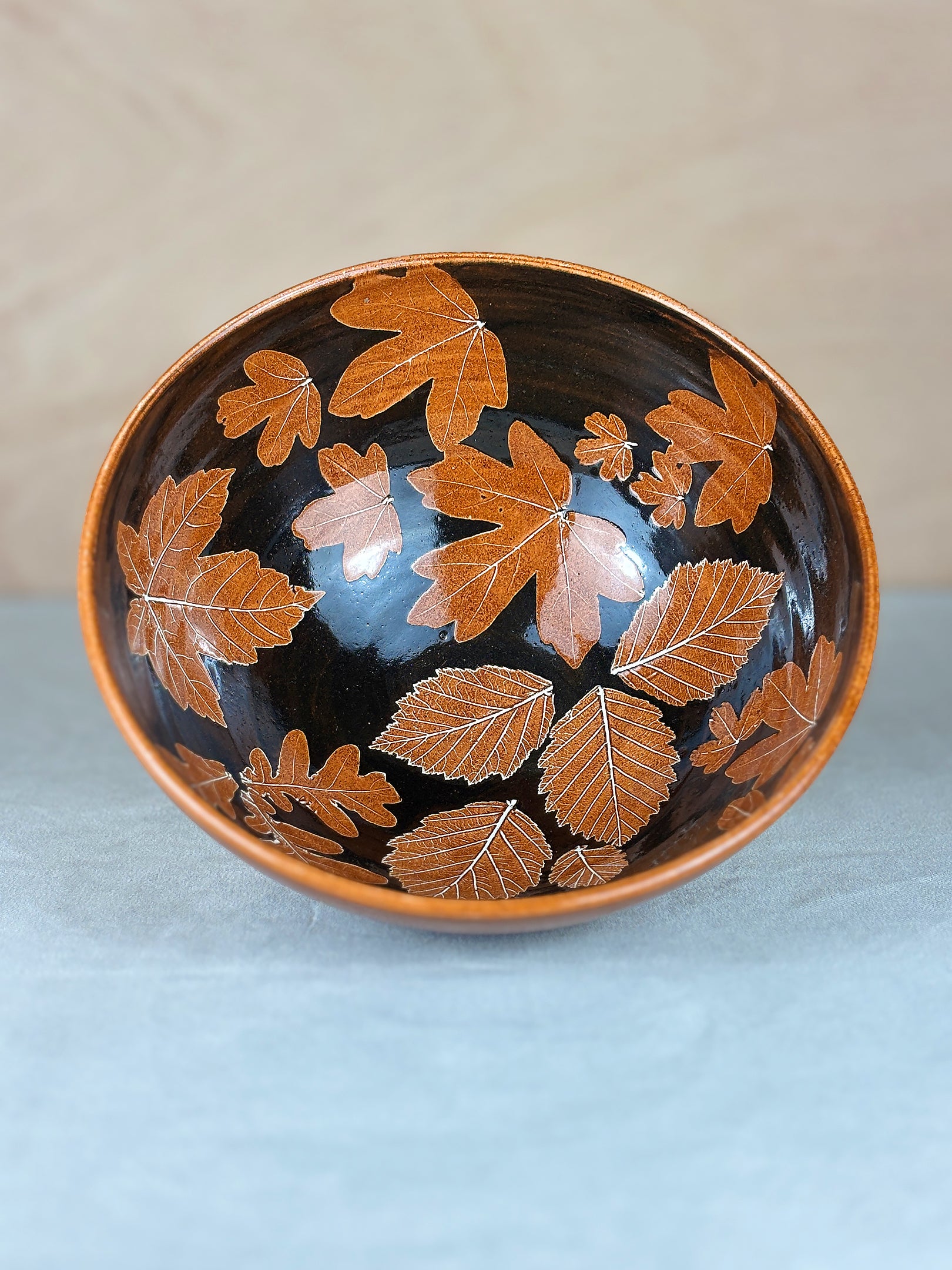 Chris Boddy studio Pottery Leaf Bowl