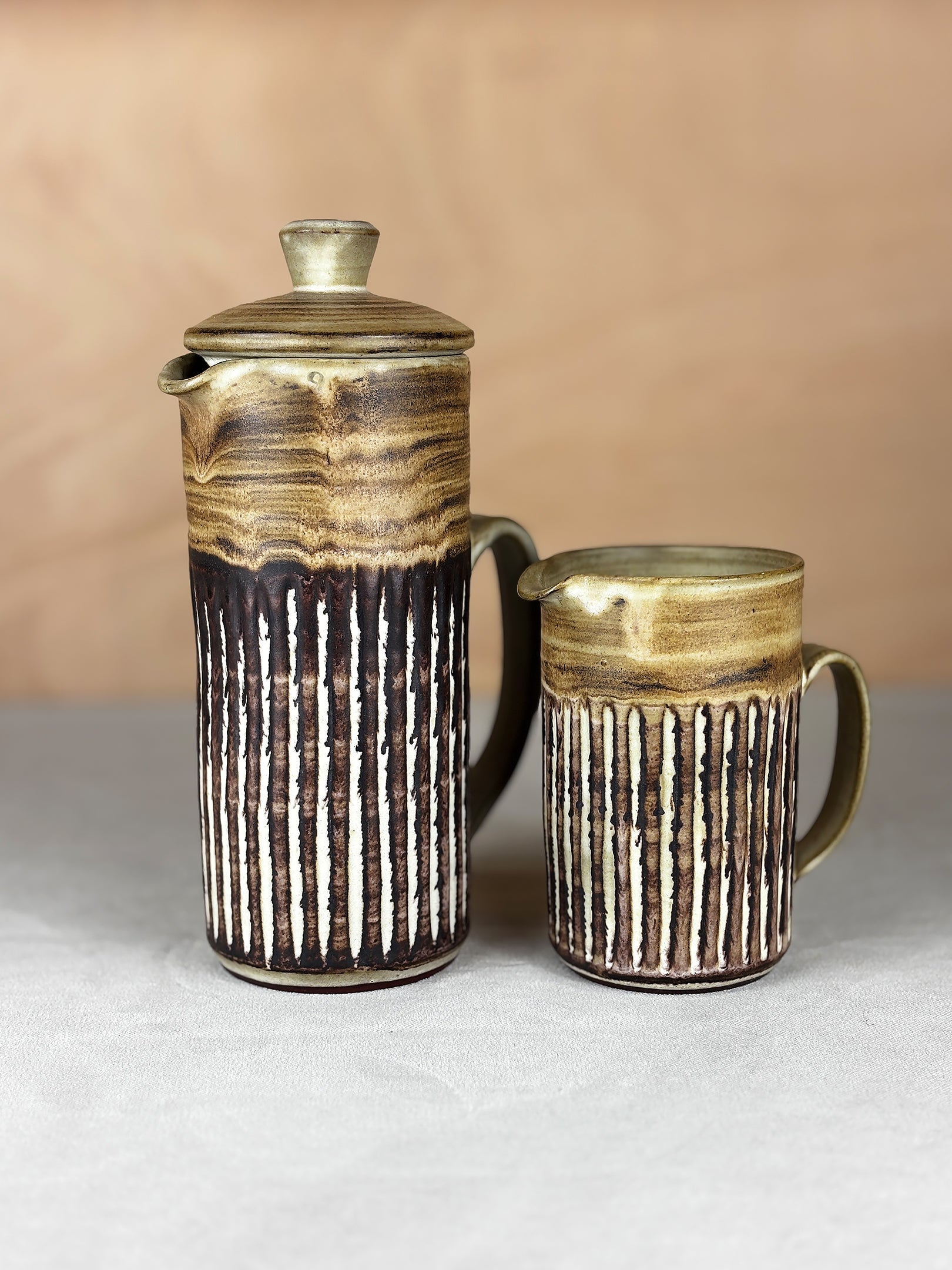 Coffee pot and milk jug