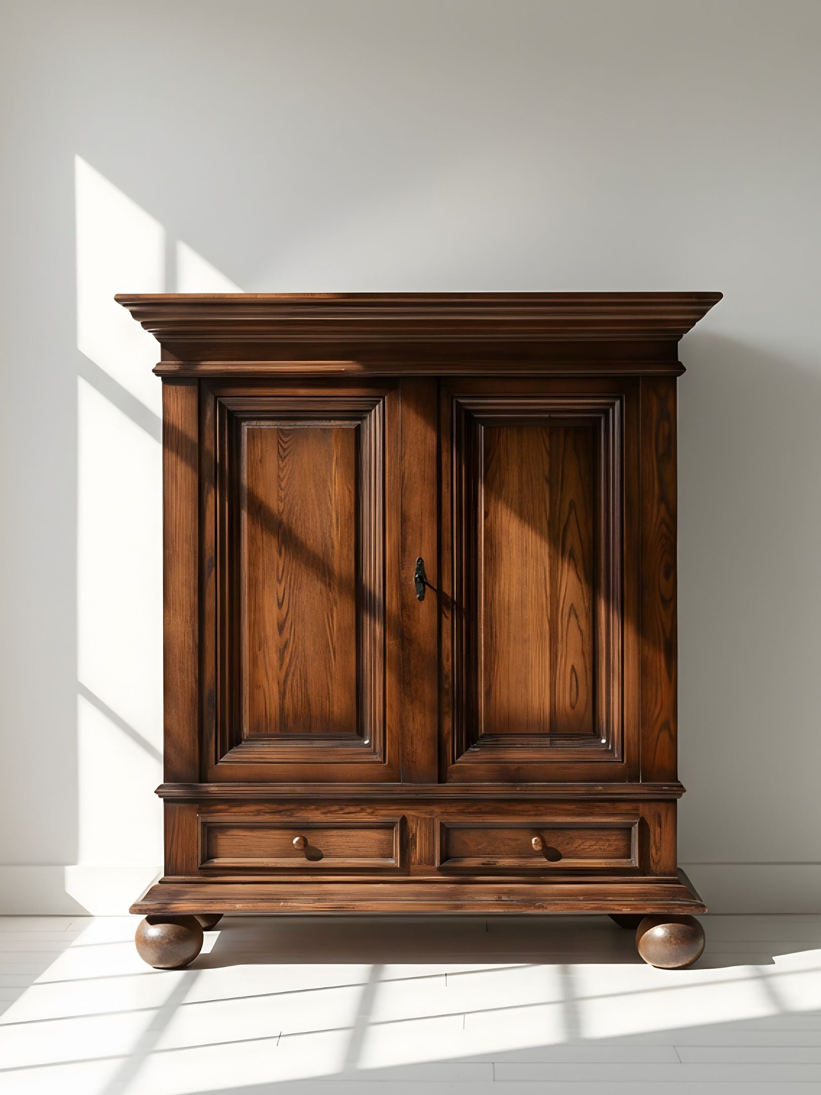 Large 20th Century Continental Oak Cupboard