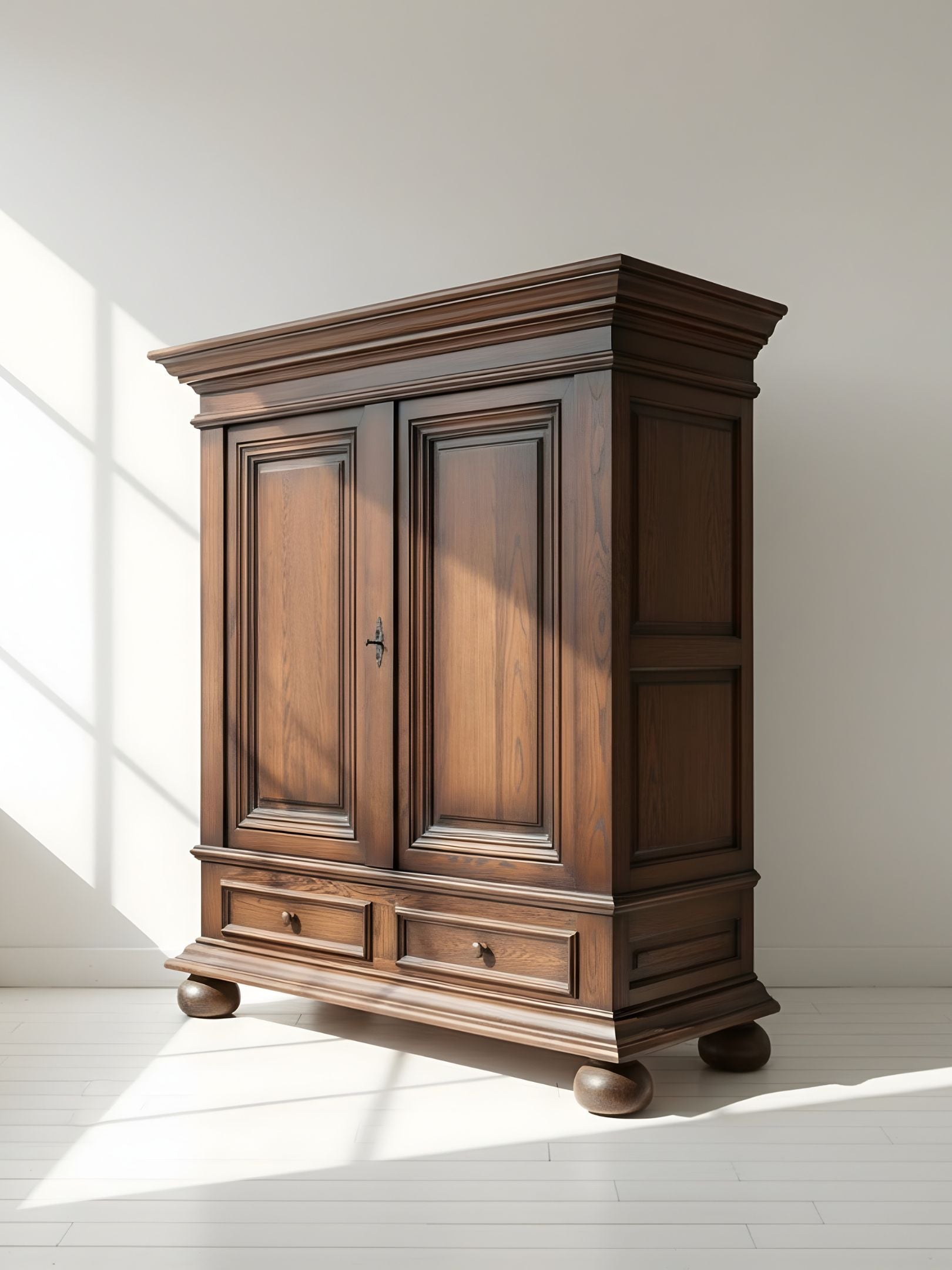 Large 20th Century Continental Oak Cupboard