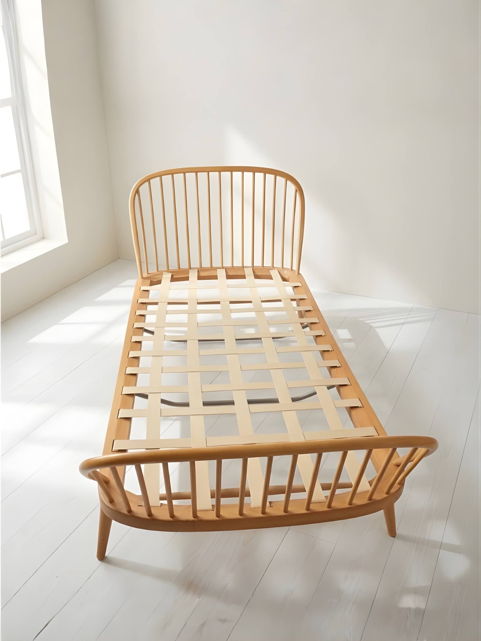 Ercol Windsor Beech Bed, Model 358.