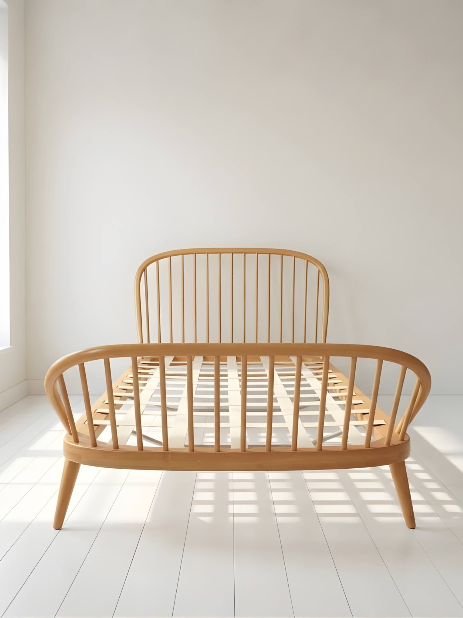 Ercol Windsor Beech Bed, Model 358.