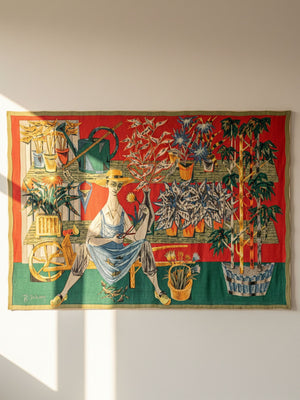 Printed Tapestry “Le Botaniste” — Robert Debieve (French, 1926–1994) Evengrain Furniture