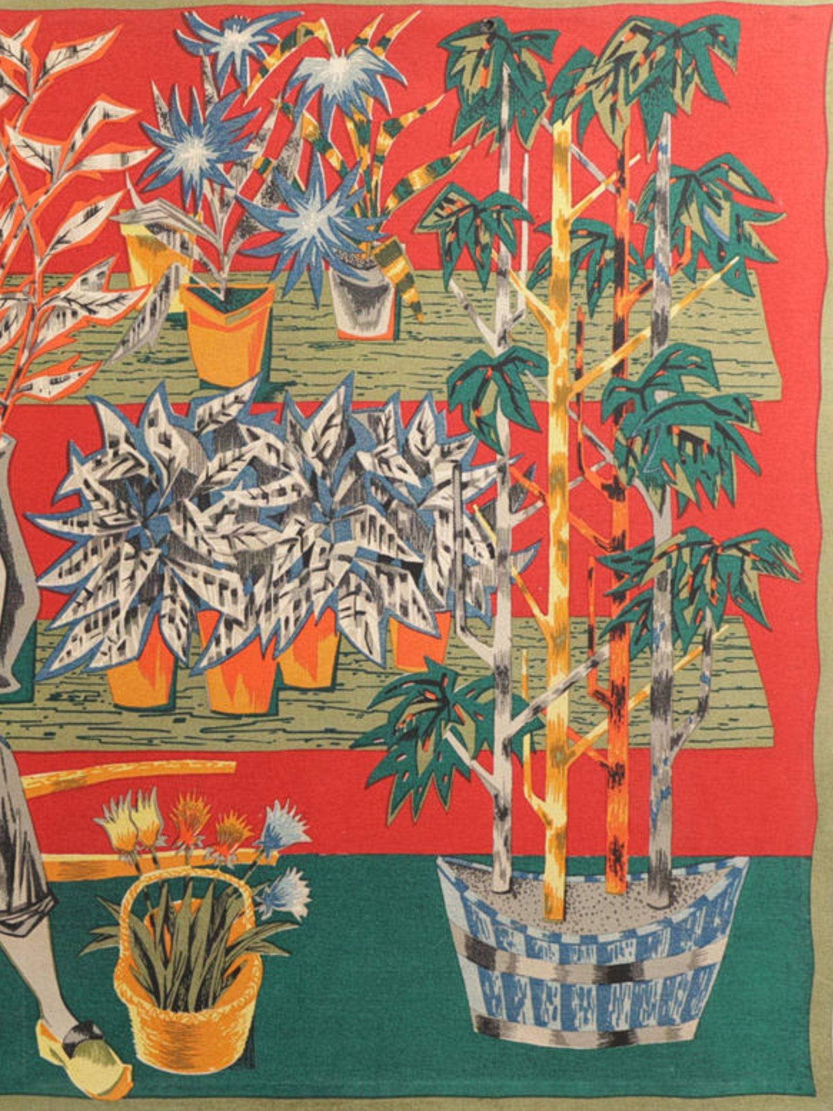 Printed Tapestry “Le Botaniste” — Robert Debieve (French, 1926–1994)