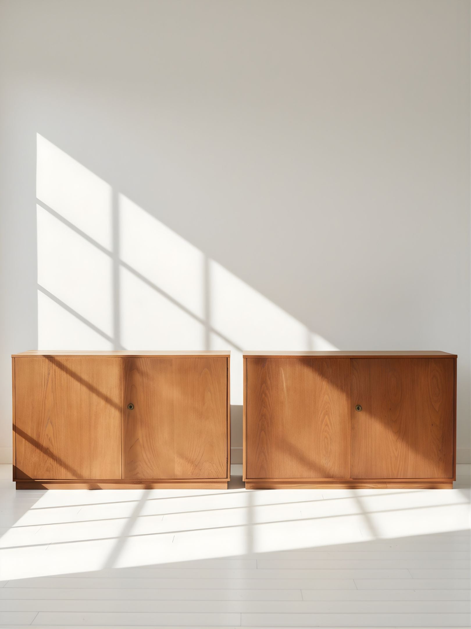 Pair of Mid-20th Century Oak Cupboards