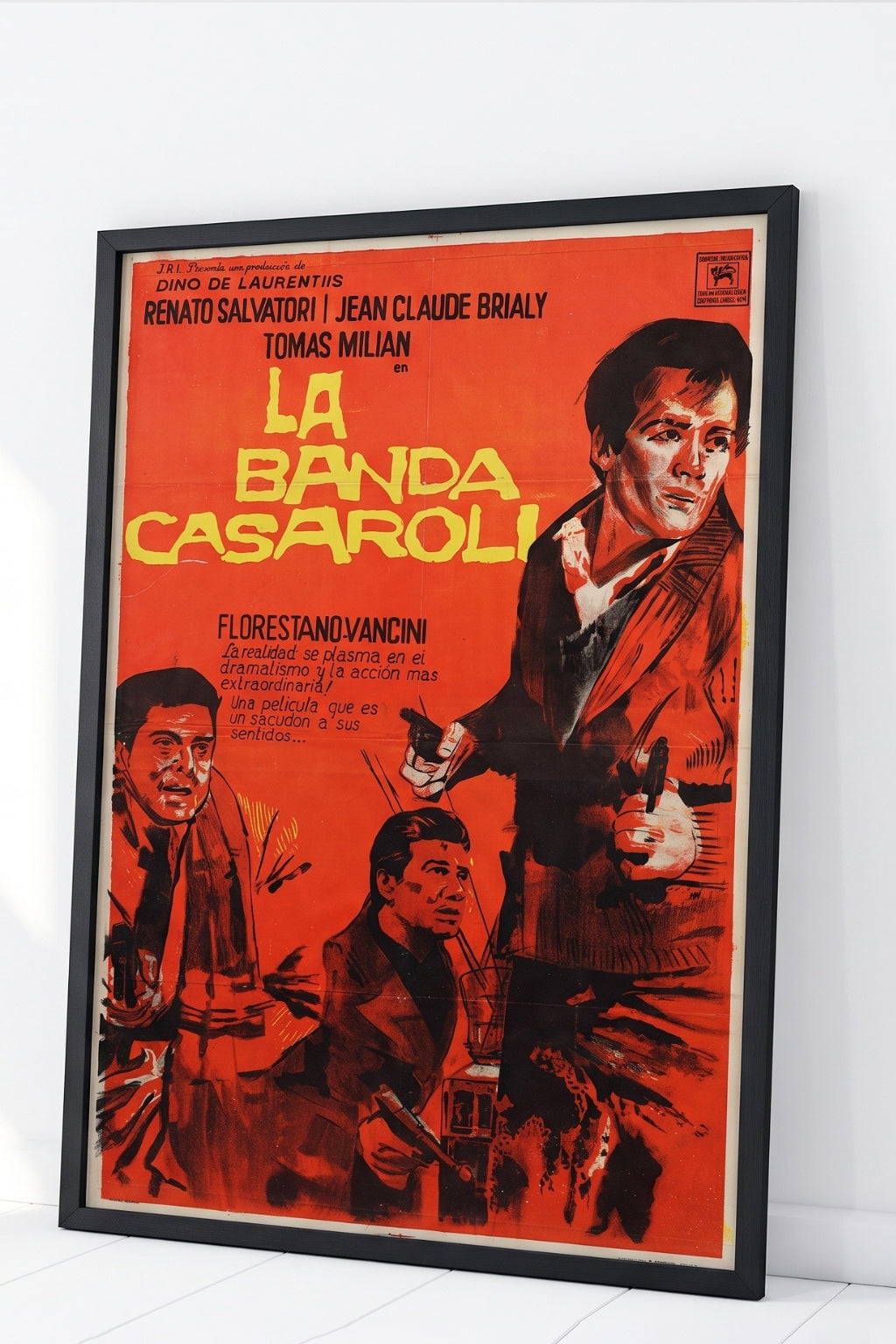 Original 1962 Framed Italian Film Poster: 'La Banda Casaroli' Evengrain