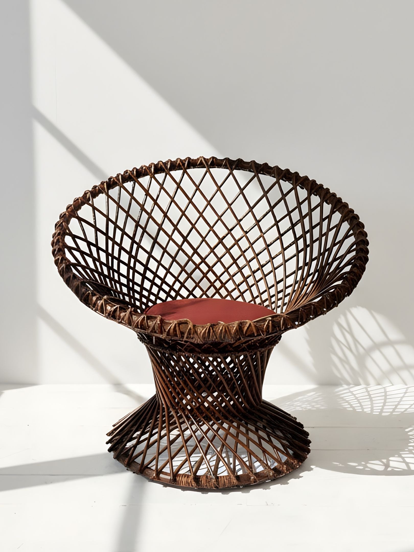 Rohe Noordwolde Circle Rattan Chair (1970s)