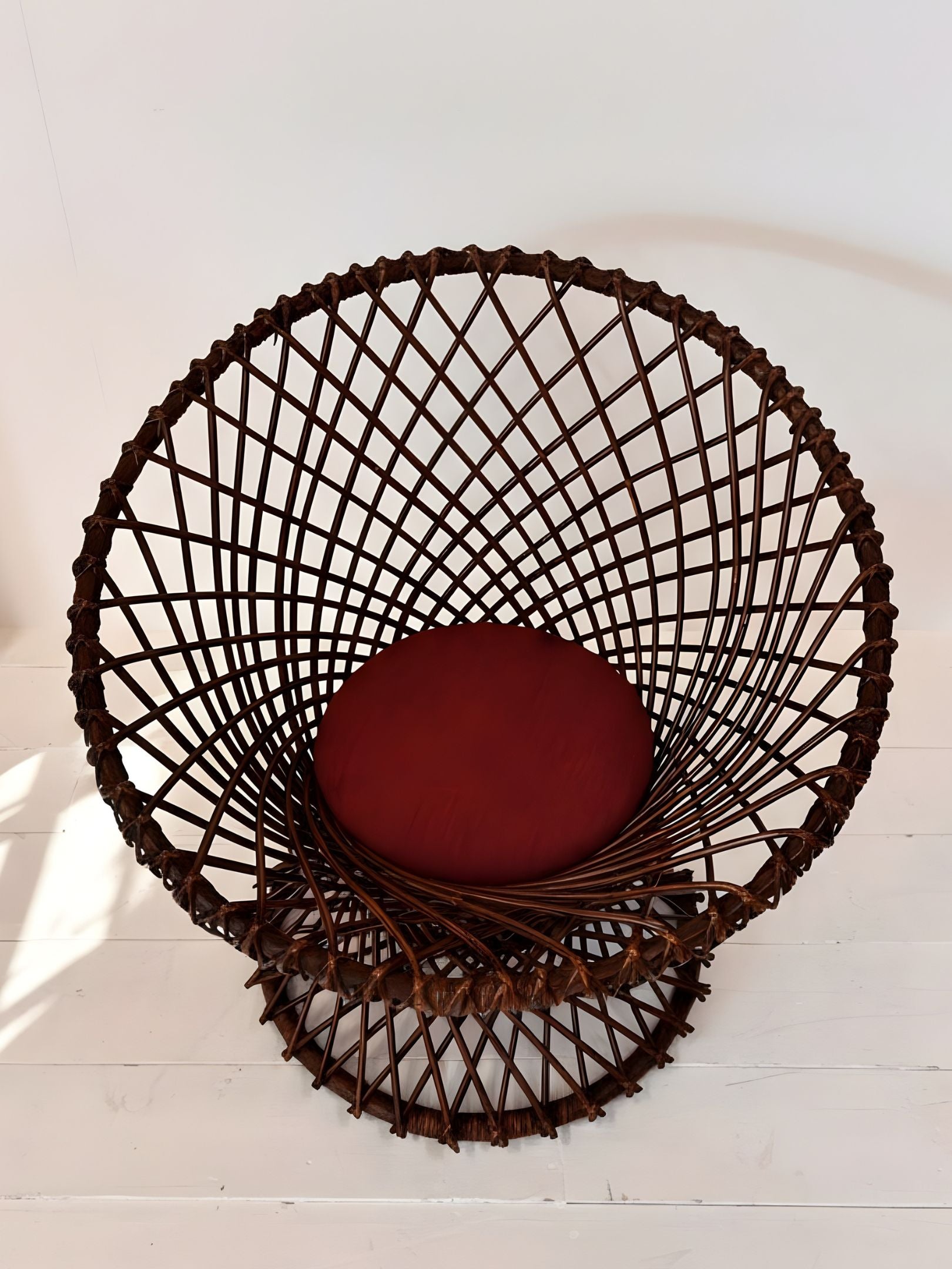 Rohe Noordwolde Circle Rattan Chair (1970s)