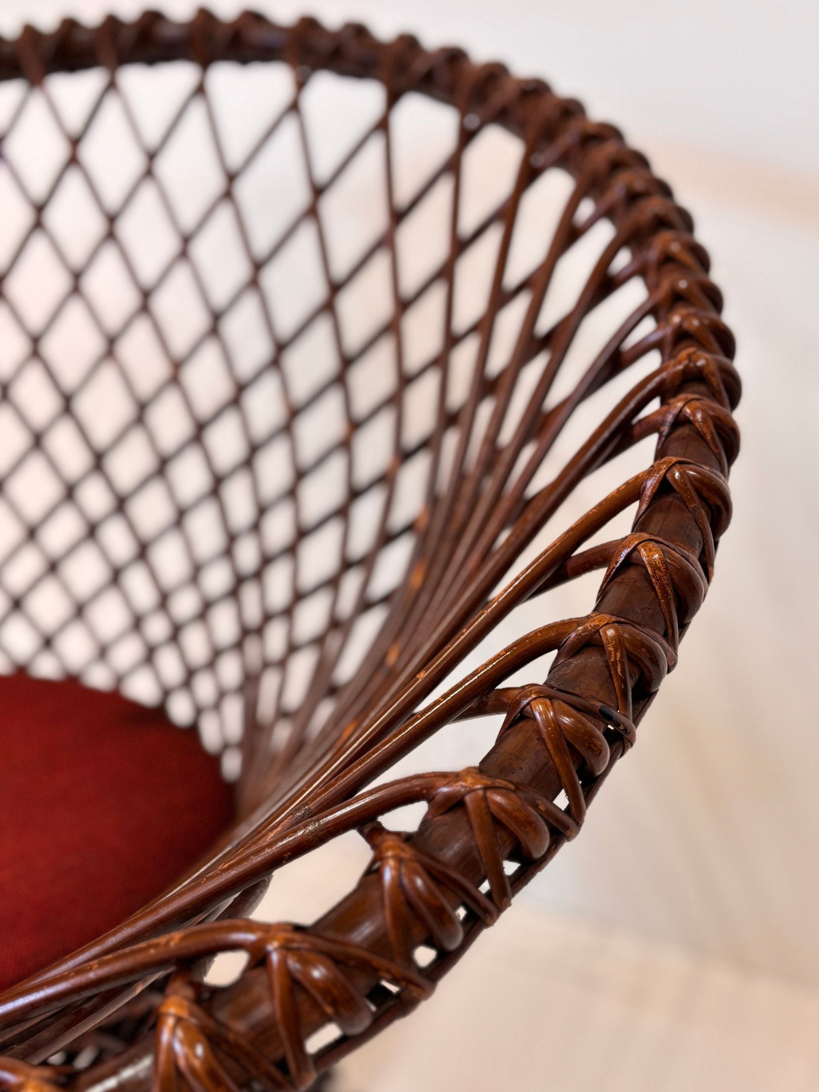 Rohe Noordwolde Circle Rattan Chair (1970s)