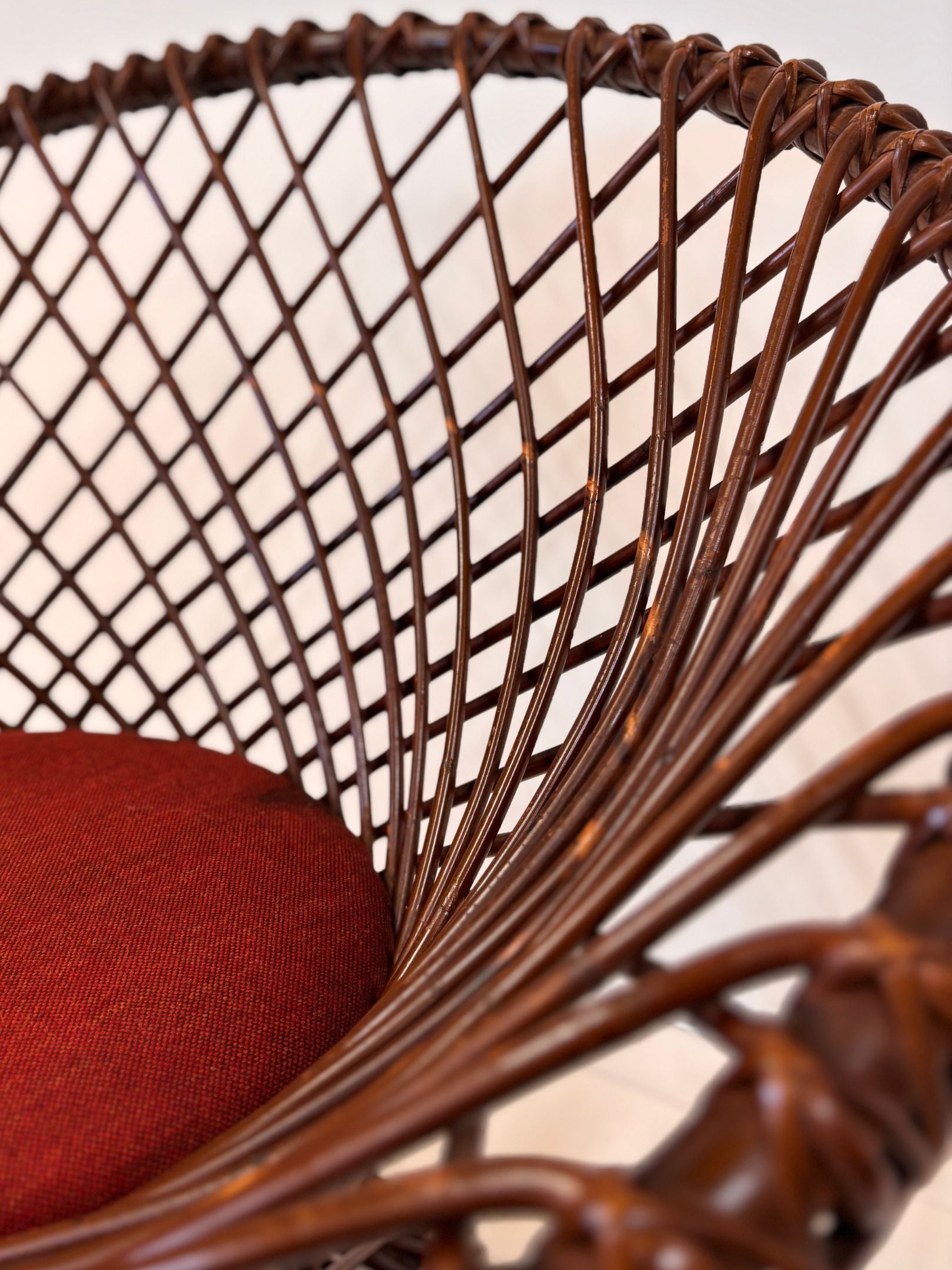 Rohe Noordwolde Circle Rattan Chair (1970s)