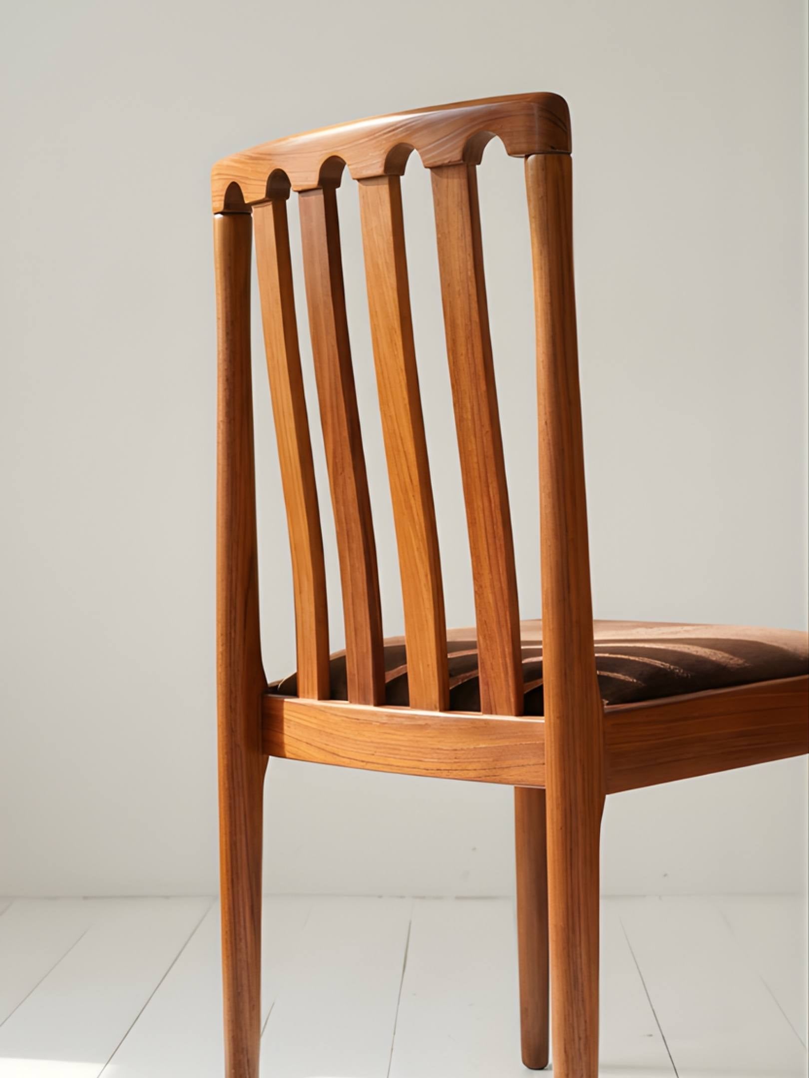 Set of 4 Teak Dining Chairs by Meredew