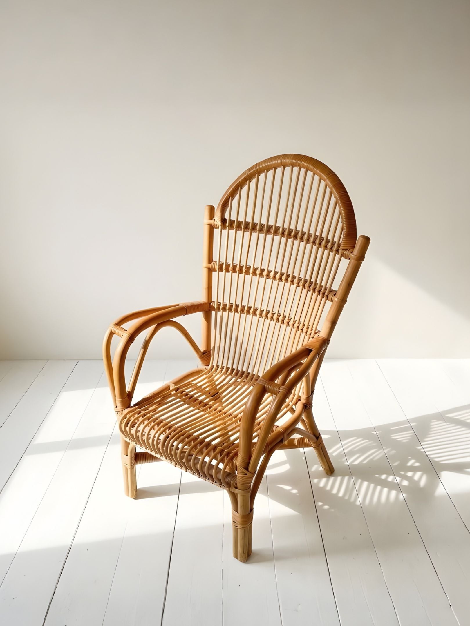 Vintage Rattan Lounge Chair Evengrain Furniture