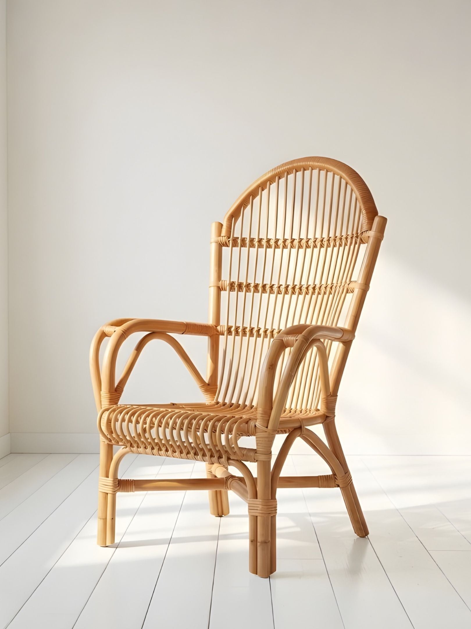 Vintage Rattan Lounge Chair Evengrain Furniture
