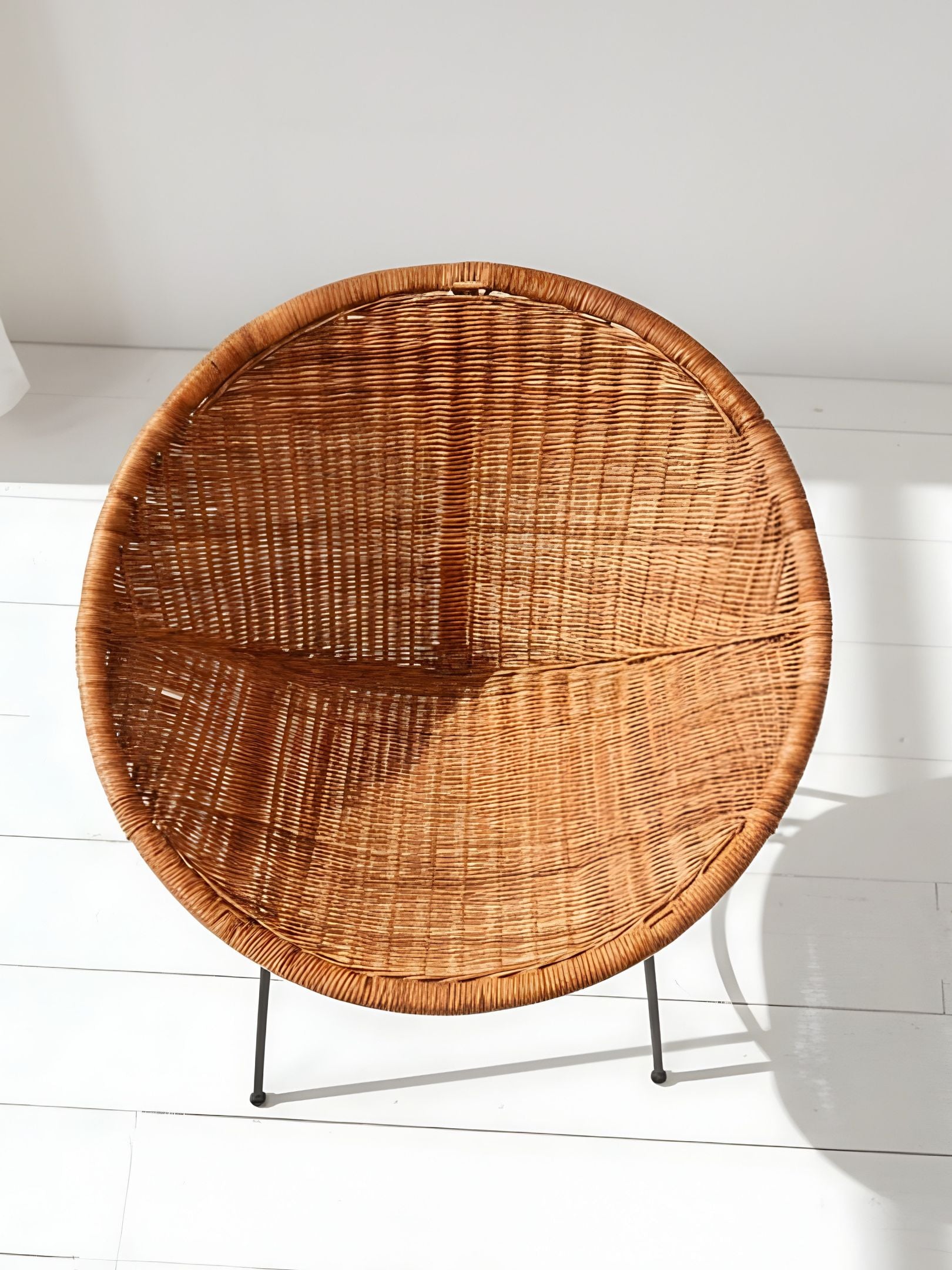 Pair of Vintage “Satellite” Wicker Chairs (C. 1950s)