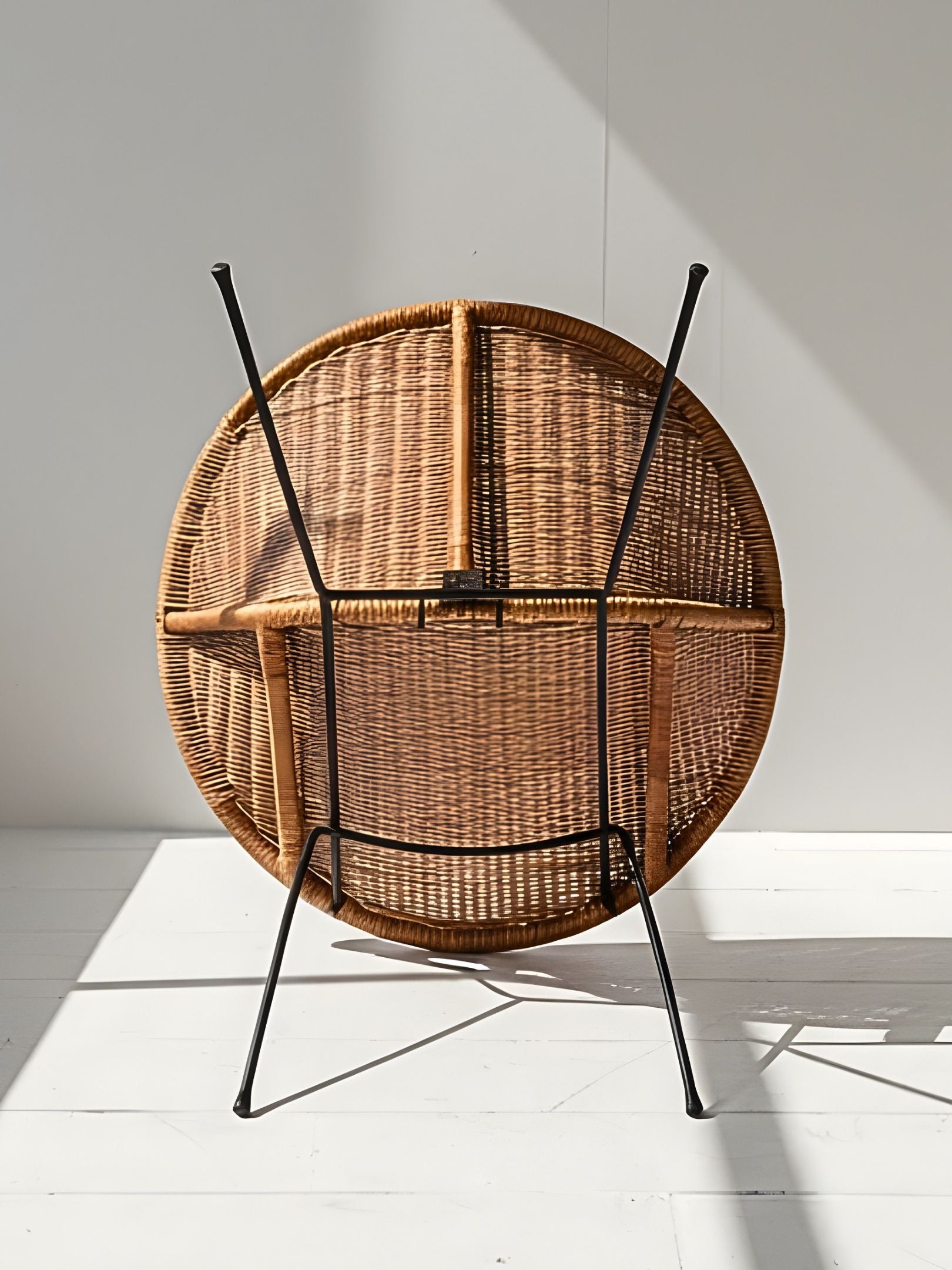 Pair of Vintage “Satellite” Wicker Chairs (C. 1950s)