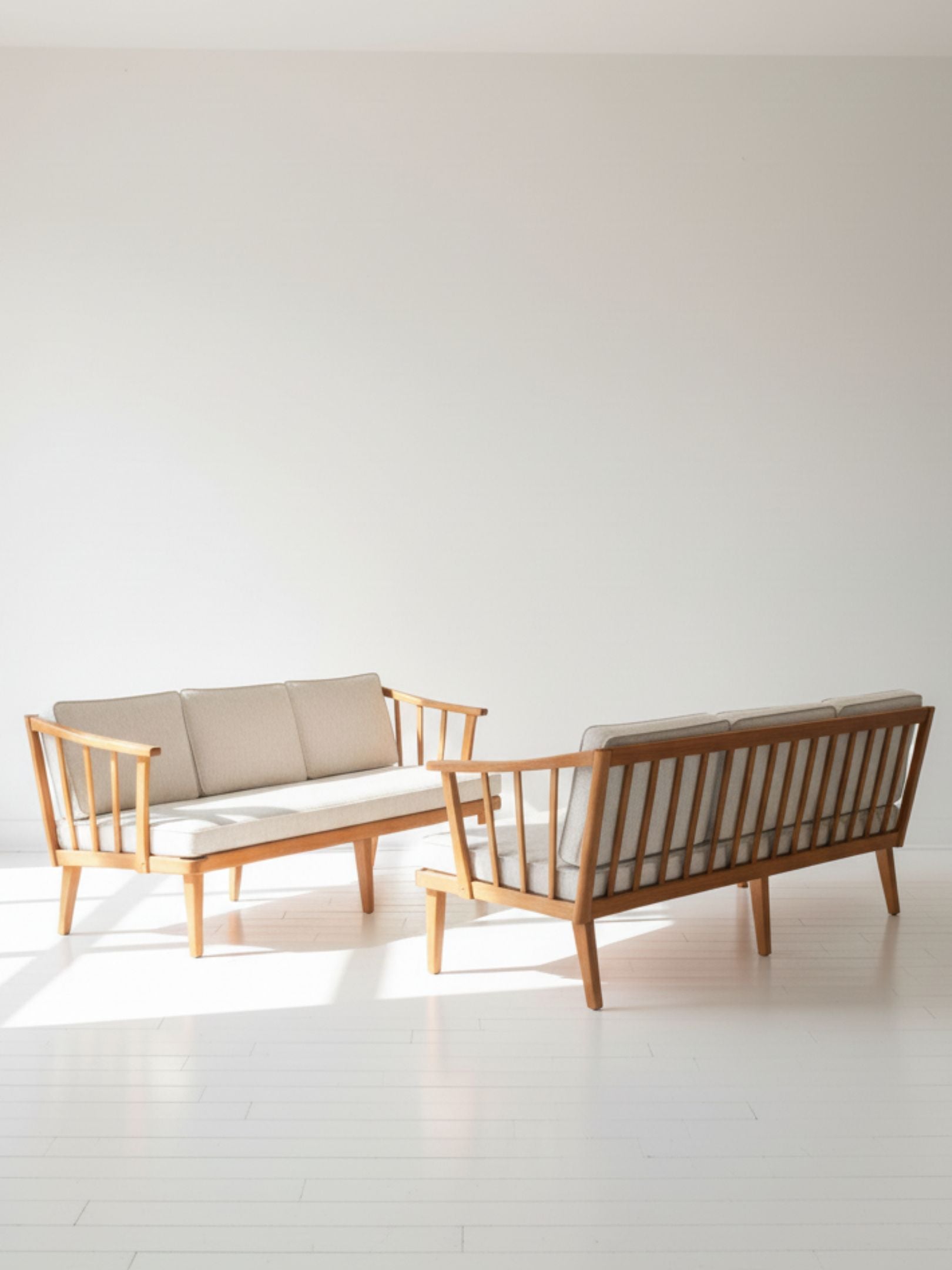 Carl Malmsten “Visingsö” Sofa for O.H. Sjögren, Sweden, 1960 (Pair Available)