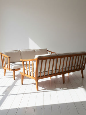 Carl Malmsten “Visingsö” Sofa for O.H. Sjögren, Sweden, 1960 (Pair Available)